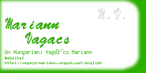 mariann vagacs business card